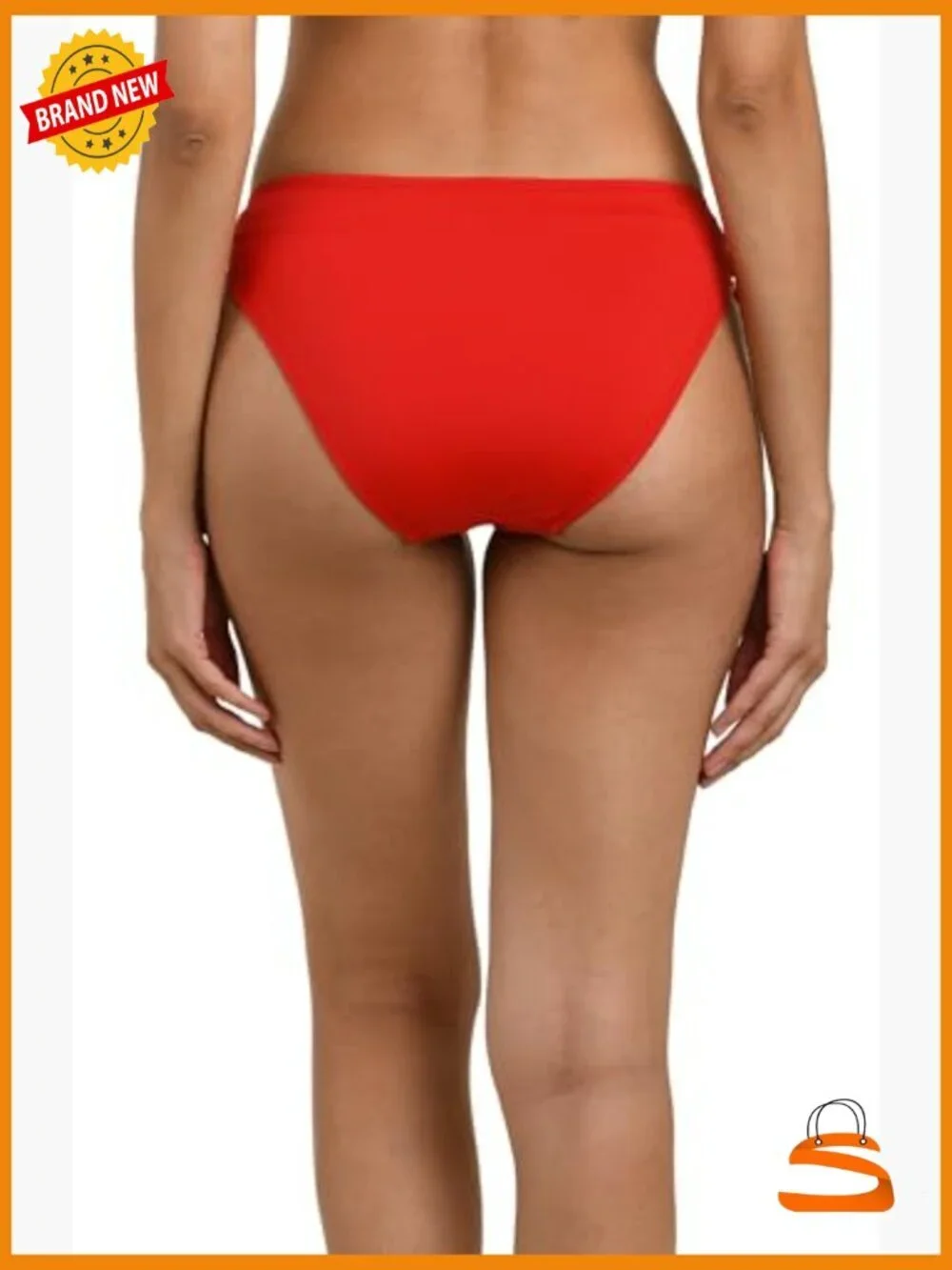 Size 8 Nylon Blend Hipster Bikini Bottom with Adjustable Side Ties